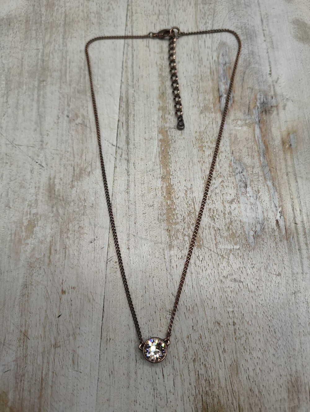 Givenchy Chocolate Solitaire Stone Necklace